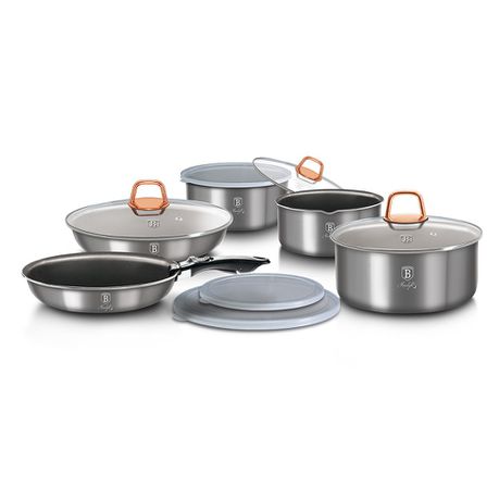 Berlinger Haus 12-Piece Titan Non-Stick Coating Cookware Set - Moonlight
