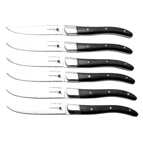 Berlinger Haus 6-Piece Steak Knife Set with Blackwood Handle - Laguiole