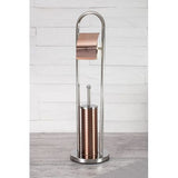Berlinger Haus Stainless Steel Toilet Brush and Stand - Rose Gold Edition