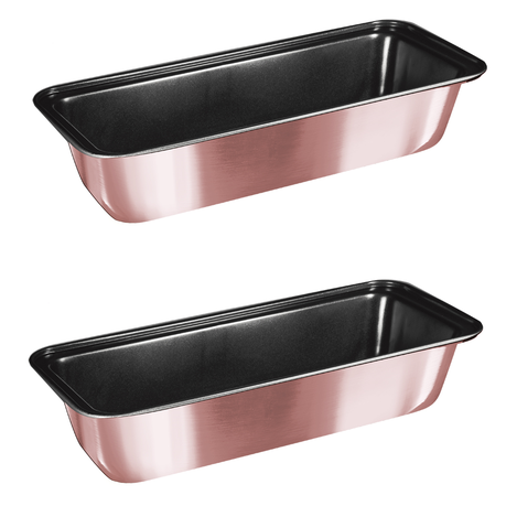 Berlinger Haus 2 Piece 33cm Marble Coating Loaf Pan Set - iRose Edition