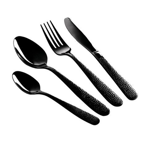 Berlinger Haus 24 Piece Stainless Steel Mirror Finish Cutlery Set - Black