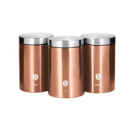 Berlinger Haus Canister Set - Rose Gold (3 Piece)