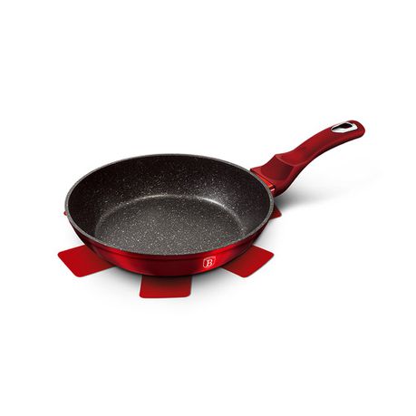Berlinger Haus 20cm Non-Stick Marble Coating Fry Pan - Burgundy Metallic Line
