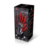 Berlinger Haus 8-Piece Non-Stick Knife Set with Acrylic Stand - Burgundy