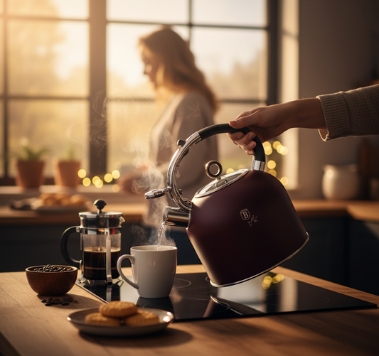 Berlinger Haus 3.0L Stainless Steel Whistling Kettle with Glass Lid – Leonardo