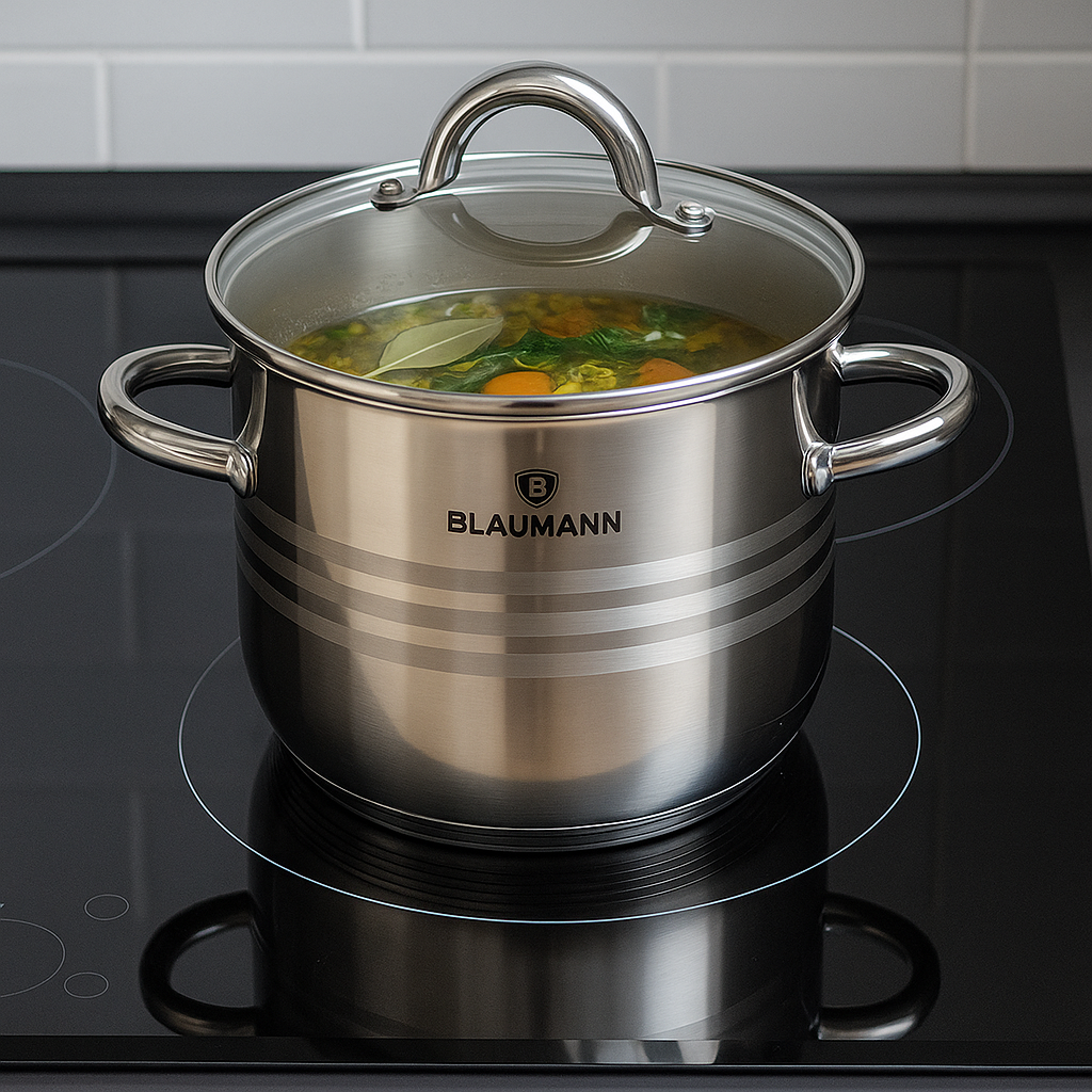 Blaumann 28cm Stainless Steel Stock Pot - Gourmet Line