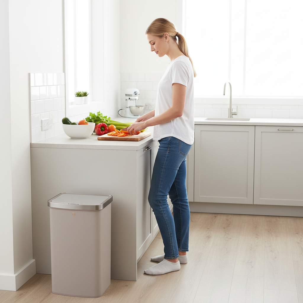 Berlinger Haus 60L Sensor Bin – Taupe
