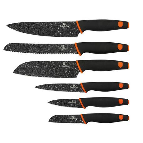 Berlinger Haus 6-Piece Marble Coating Stainless Knife Set - Granit Diamond Line