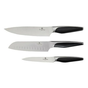 Berlinger Haus 3-Piece Stainless Steel Phantom Line Knife Set - Black