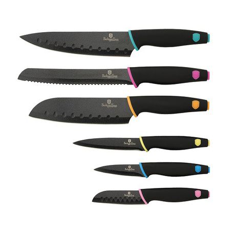 Berlinger Haus 6-Piece Diamond Coating Stainless Steel Colourful Knife Set