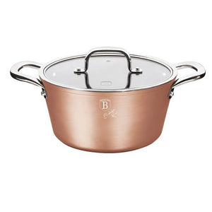 Berlinger Haus 24cm Marble Coating Casserole with Lid - Bronze Titan Collection
