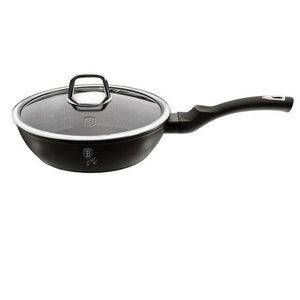 Berlinger Haus 24cm Marble Coating Deep Frypan - Black Silver Collection