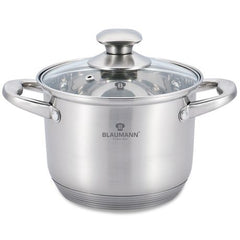 Blaumann 20cm Stainless Steel Stock Pot - Satin Gourmet Line