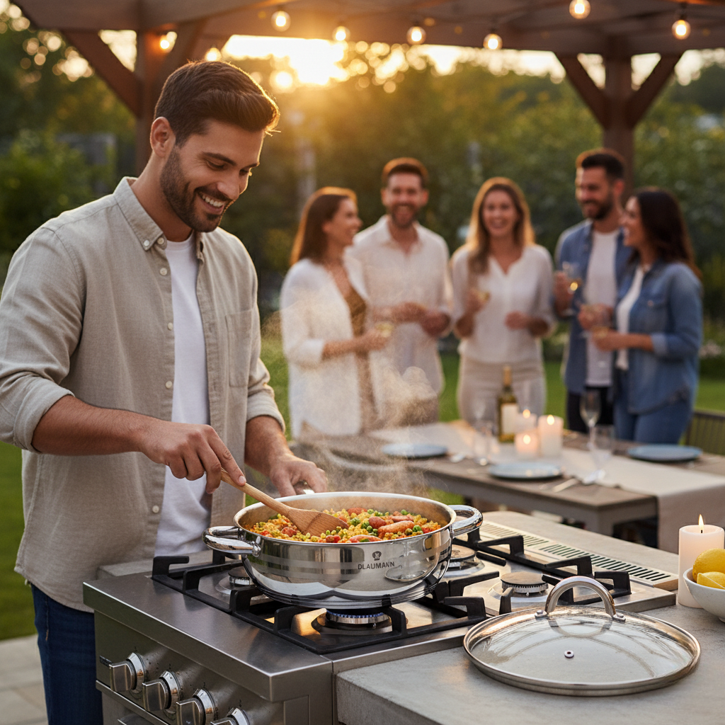 Blaumann 20cm Stainless Steel Shallow Pot – Gourmet Line