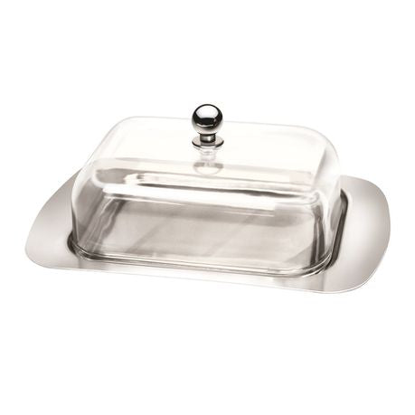 Berlinger Haus 18cm Stainless Steel Butter Dish with Acryl Lid