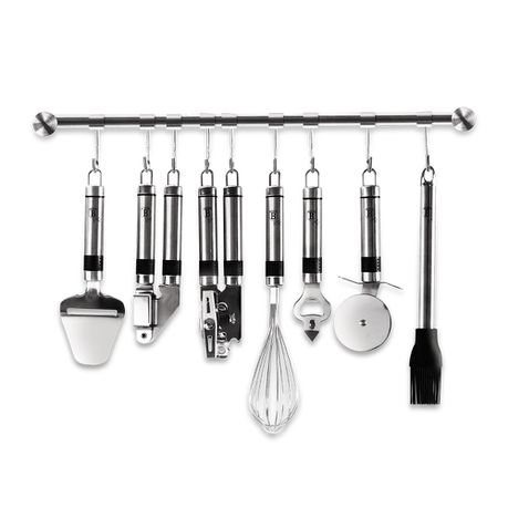 Berlinger Haus 8-Piece Kitchen Gadget Set - Black Silver