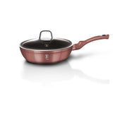 Berlinger Haus 24cm Marble Coating Deep Frypan with Lid - i-Rose Edition