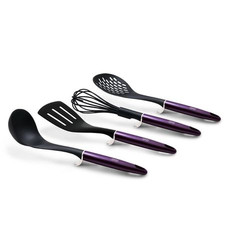 Berlinger Haus 4-Piece Nylon Kitchen Utensil Set - Metallic Line Purple