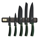 Berlinger Haus 6-Piece Knife Set with Magnetic Hanger - Emerald Edition