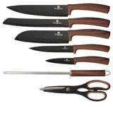 Berlinger Haus 8-Piece Diamond Coating Knife Set With Stand - Brown