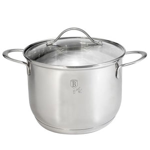 Berlinger Haus 22cm Stainless Steel Stock Pot with Lid - Silver Jewellery