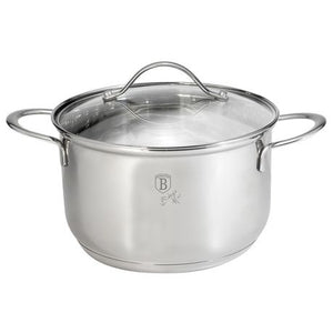 Berlinger Haus 24cm Stainless Steel Casserole with Lid - Silver Jewellery