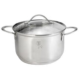 Berlinger Haus 26cm Stainless Steel Casserole with Lid - Silver Jewellery