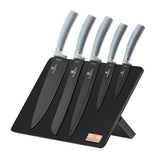 Berlinger Haus 6-Piece Non-stick Coating Knife Set with Stand - Moonlight
