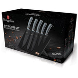 Berlinger Haus 6-Piece Non-stick Coating Knife Set with Stand - Moonlight