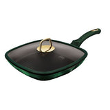 Berlinger Haus 28cm Titanium Coating Grill Pan with Lid - Emerald Edition