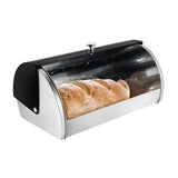 Berlinger Haus 38cm Premium Bread Box - Black-Silver Collection