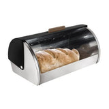 Berlinger Haus 38cm Premium Bread Box - Black Wood Pattern