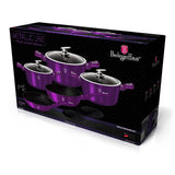 Berlinger Haus 10 Piece Marble Coating Cookware Set - Royal Purple Edition