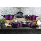 Berlinger Haus 10 Piece Marble Coating Cookware Set - Royal Purple Edition
