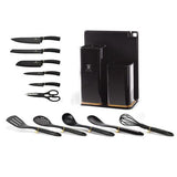 Berlinger Haus 13 Piece Knife Set with Stand and Kitchen Tools -Emerald