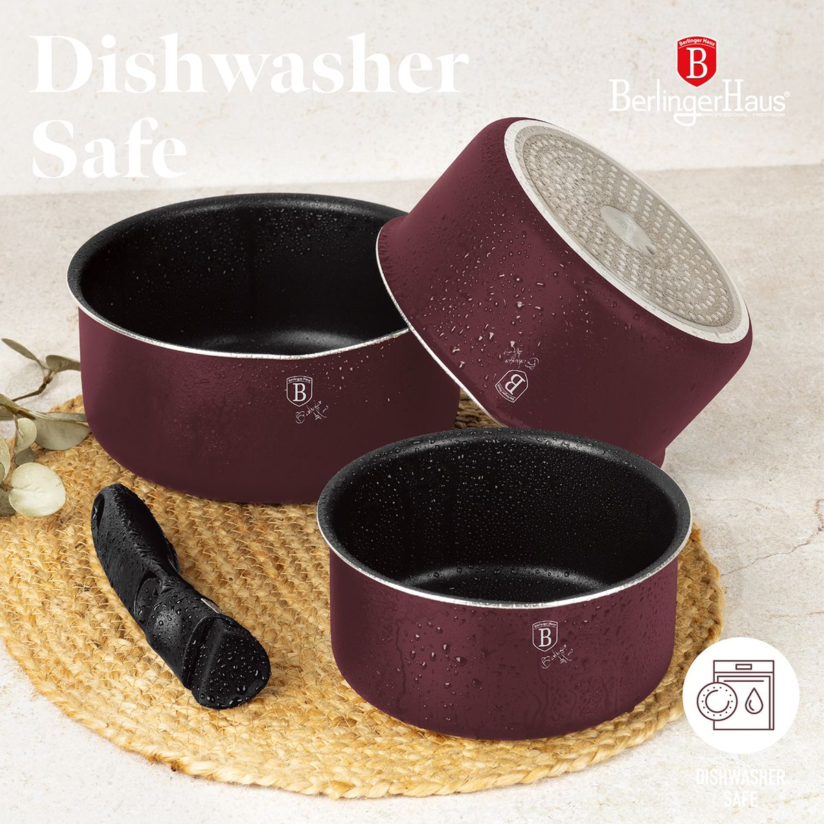 Berlinger Haus 12-Piece Titan Pro Non Stick Coating Oven Safe Cookware Set - Leonardo Collection
