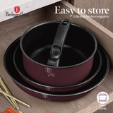 Berlinger Haus 9-Piece Titan Pro Non Stick Coating Oven Safe Cookware Set - Leonardo Collection