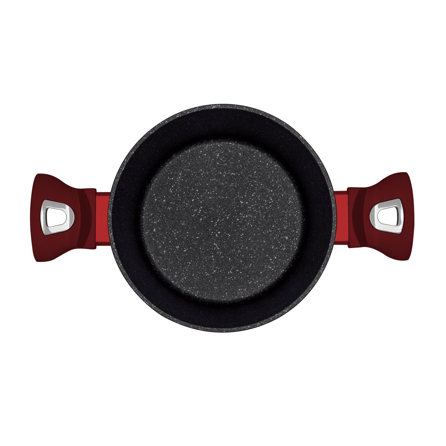 Berlinger Haus 20cm Marble Coating Non-Stick Casserole – Burgundy Metallic