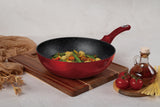 Berlinger Haus 30cm Non-Stick Marble Coating Wok - Burgundy Metallic