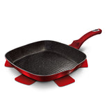 Berlinger Haus 28cm Non-Stick Marble Coating Grill Pan - Burgundy Metallic