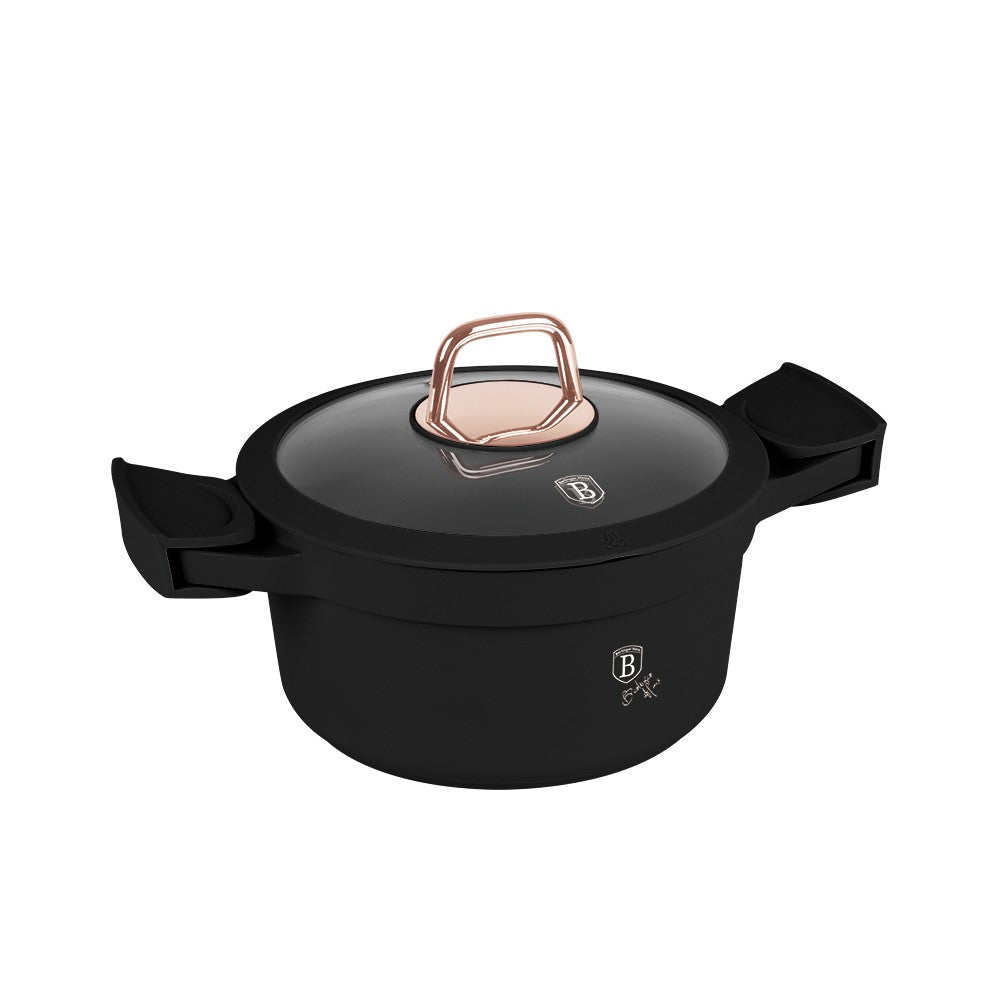 Berlinger Haus 20cm Titan Pro Non-Stick Casserole - Black Rose