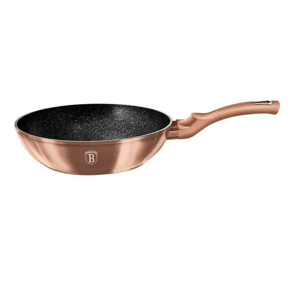 Berlinger Haus 28cm Marble Coating Wok - Rose Gold Collection