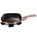 Berlinger Haus 28cm Marble Coating Grill Pan - Rose Gold Metallic