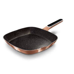 Berlinger Haus 28cm Marble Coating Grill Pan - Rose Gold Metallic