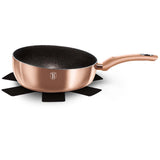 Berlinger Haus 26cm Marble Coating Flip Frypan - Rose Gold Metallic Line