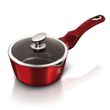 Berlinger Haus 16cm Marble Coating Non-Stick Saucepan with lid – Burgundy Metallic