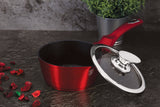 Berlinger Haus 16cm Marble Coating Non-Stick Saucepan with lid – Burgundy Metallic