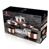 Berlinger Haus 12-Piece Marble Coating Cookware Set - Rose Gold Metallic Line