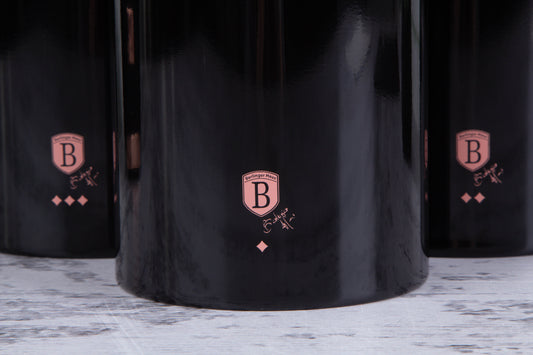 Berlinger Haus 3 Piece Premium Canister Set - Black Rose