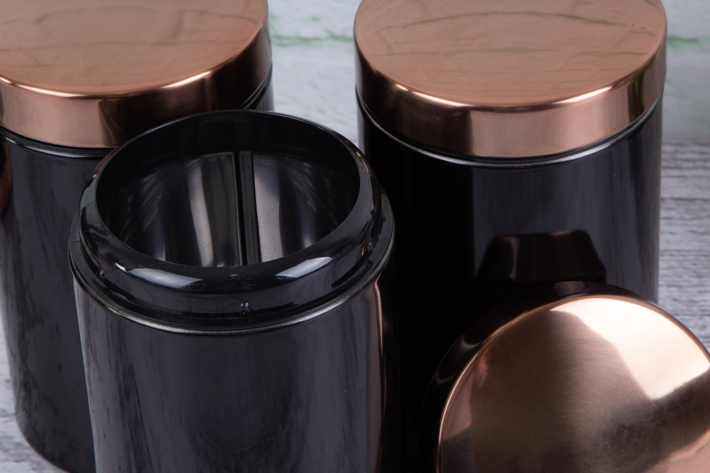 Berlinger Haus 3 Piece Premium Canister Set - Black Rose